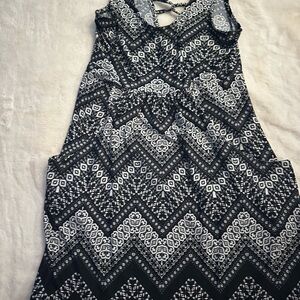 Black and White Patterned Dress